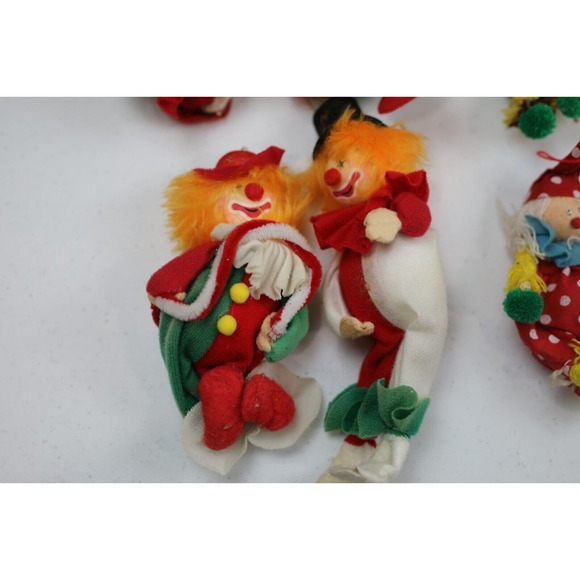 Vintage Clown Ornaments Classic Christmas Nostalgic Cute X Mas Tree - Picture 7 of 11